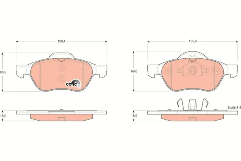 TRW GDB1540 Ön Fren Balatası resmi