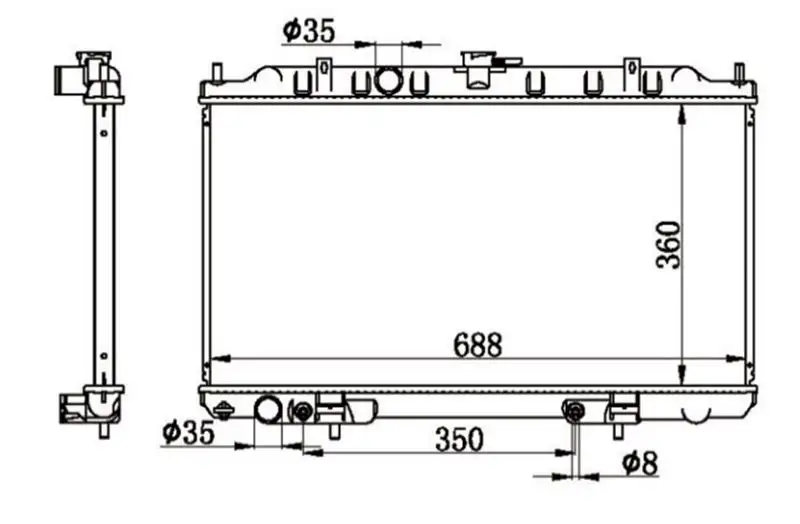 MGA 80642 Radyatör 21460AU303 resmi