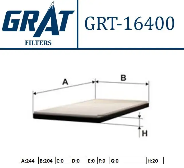 GRAT 16400 Polen Filtresi 971332H001 resmi