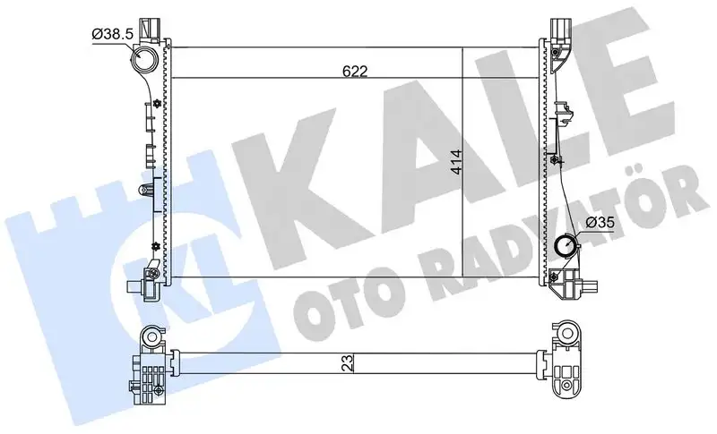 KALE 363915 Radyatör 52052220 resmi