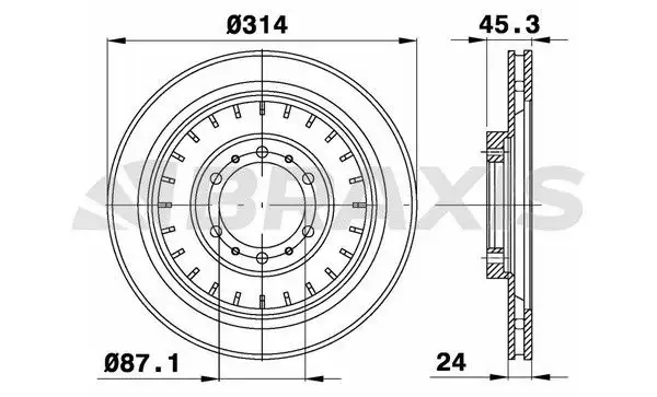 BRAXIS AE0459 Ön Fren Diski MB699716 resmi