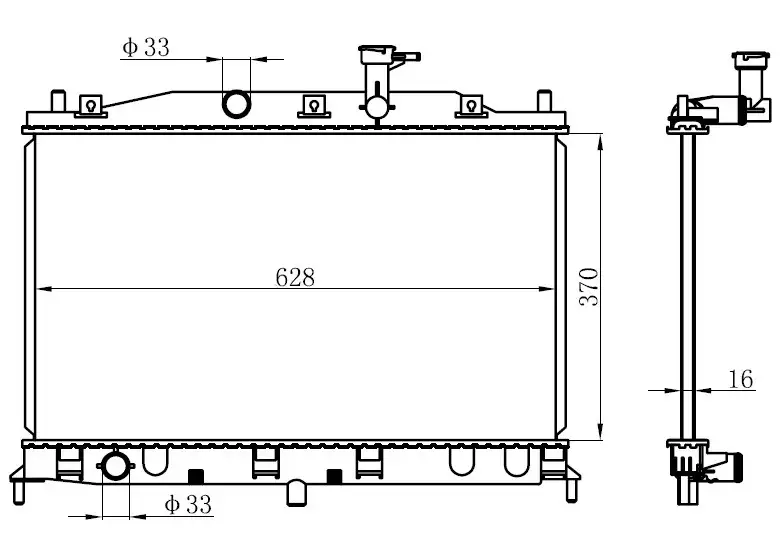 ORIS BHY036016 Radyatör 253101E100 resmi