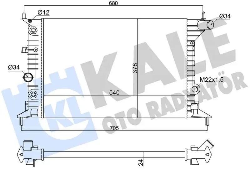 KALE 363870 Radyatör 90499823 resmi