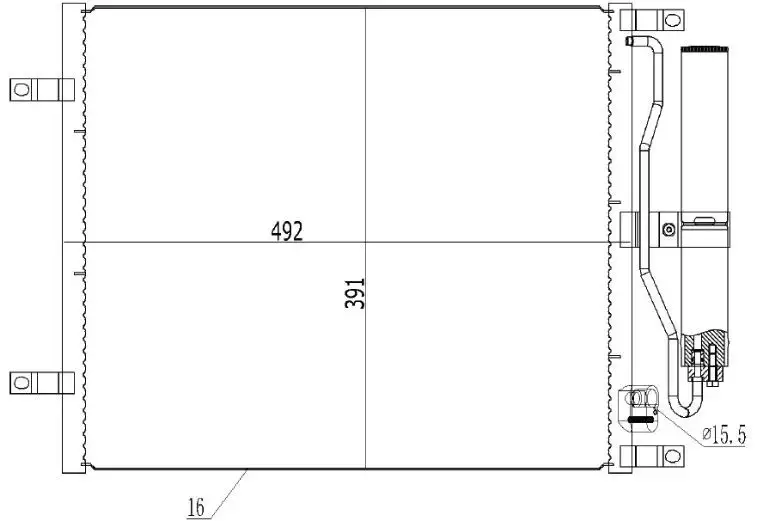 ORIS CNI695016 Klima Radyatörü 92100AY600 resmi