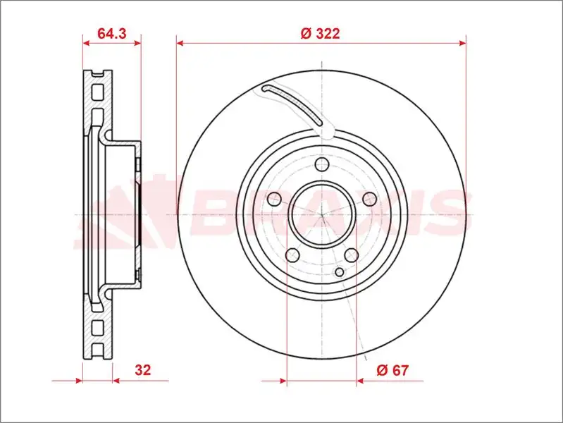 BRAXIS AE0923 Ön Fren Diski resmi