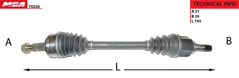 MGA 70226 Ön Aks (Sol) 8200842365 resmi