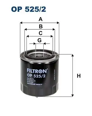 FILTRON OP525/2 Yağ Filtresi 030115561C resmi