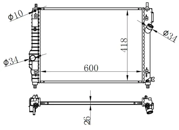 ORIS BCH029026 Radyatör 95227751 resmi