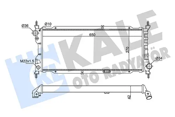KALE 363150 Radyatör 90410049 resmi