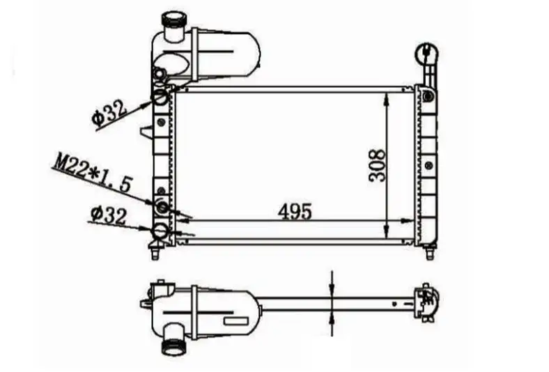 MGA 80400 Radyatör 46425435 resmi