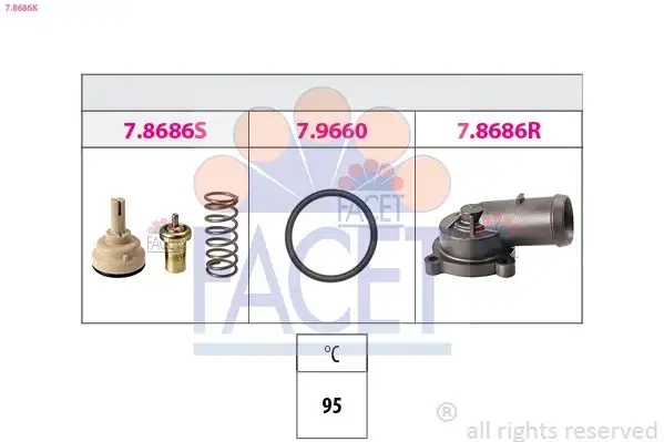 FACET 7.8686K Termostat 03C121110G resmi
