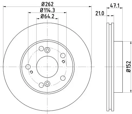 HELLA 8DD355115-341 Ön Fren Diski resmi