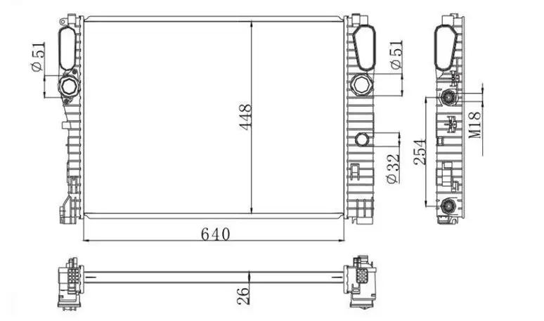 MGA 80654 Radyatör 2115003102 resmi