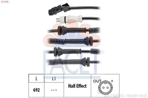 FACET 21.0149 ABS Hız Sensörü (Ön) resmi