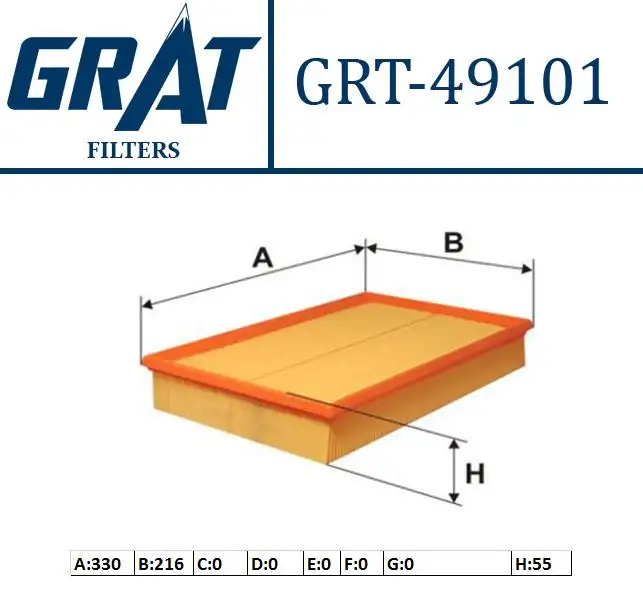 GRAT 49101 Hava Filtresi 9454647 resmi