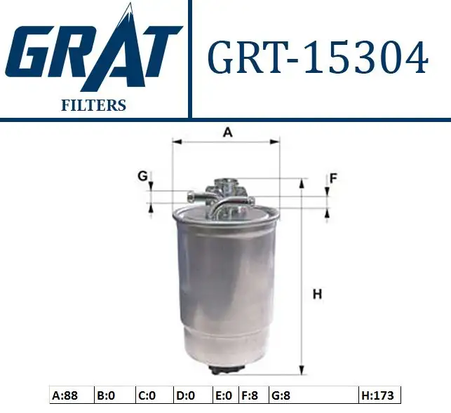 GRAT 15304 Yakıt Filtresi 1H0127401C resmi