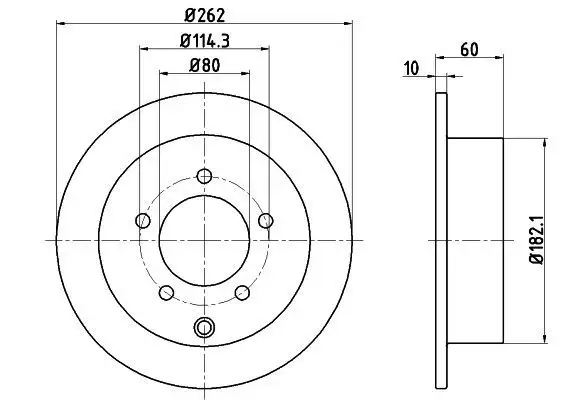 MGA 50283 Arka Fren Diski MN116332 resmi