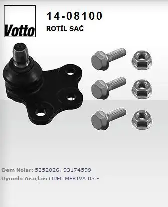 VOTTO 14-08100 Alt Rotil (Sağ) 5352026 resmi