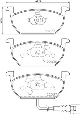 BREMBO P85137 Ön Fren Balatası resmi