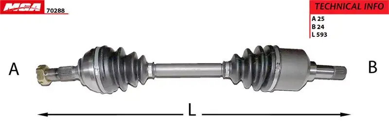 MGA 70288 Ön Aks (Sol) 3272Y3I resmi