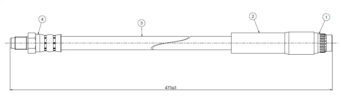 CAVO C800506A Ön Fren Hortumu 7700834731 resmi