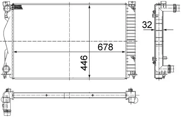 MAHLE CR977000S Radyatör 4F0121251Q resmi
