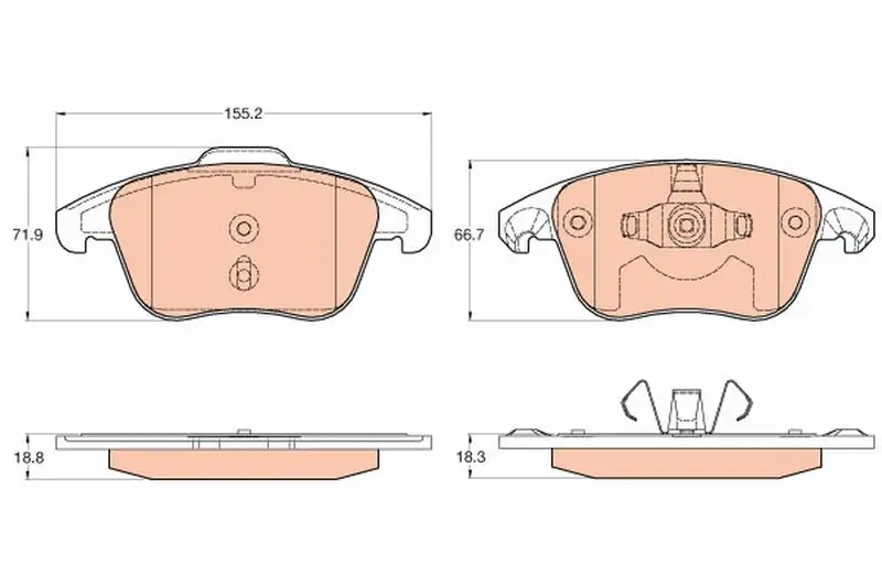 TRW GDB2025 Ön Fren Balatası 1647862680 resmi