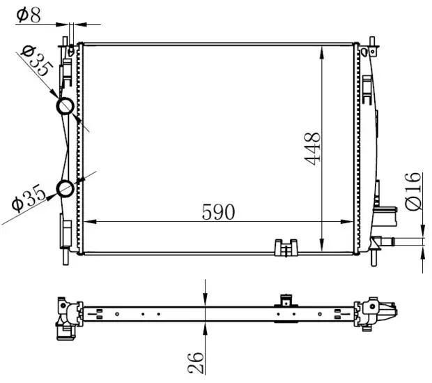 ORIS BNI363026 Radyatör 21410JD50C resmi
