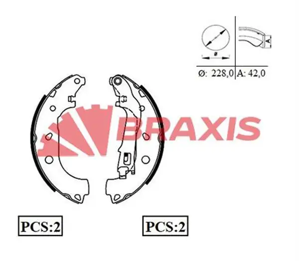 BRAXIS AC0070 Arka Fren Balatası resmi