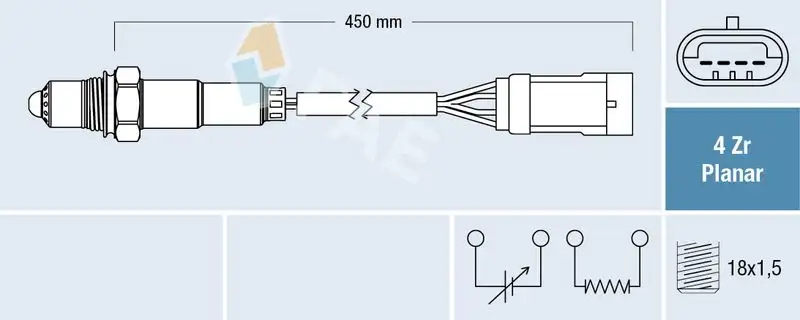 FAE 77602 Oksijen Sensörü 8200437489 resmi