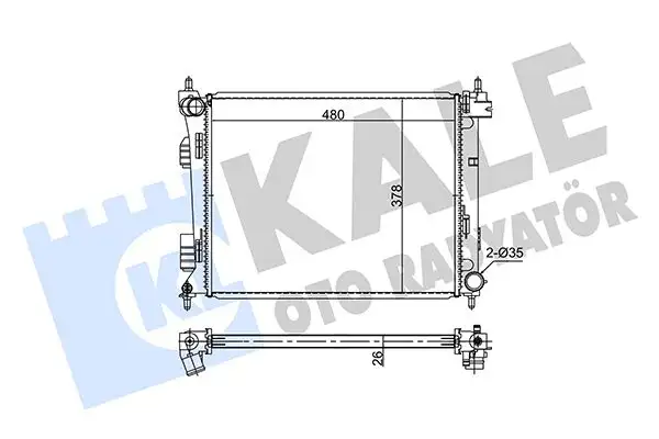KALE 354275 Radyatör 253101R300 resmi