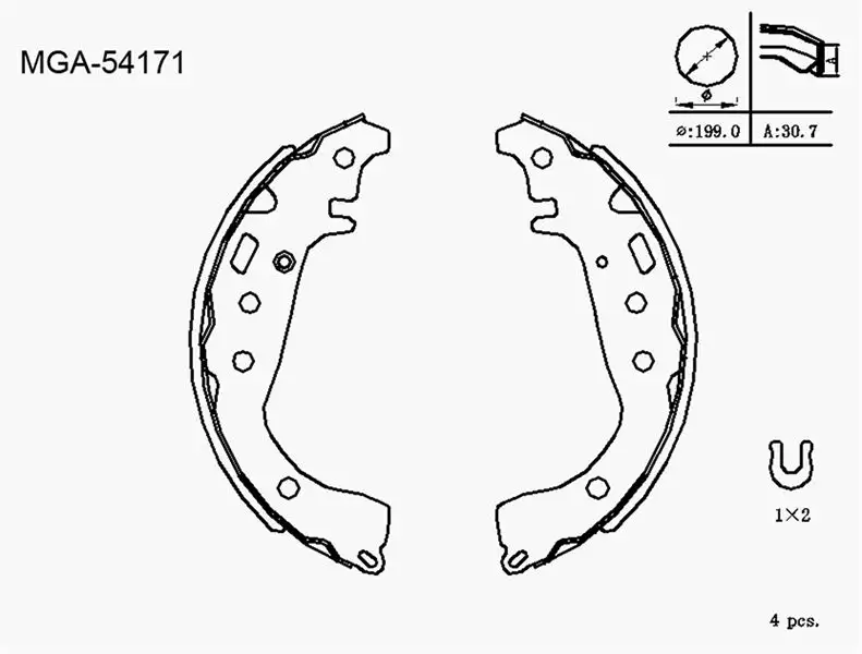 MGA 54171 Arka Fren Balatası 449552100 resmi