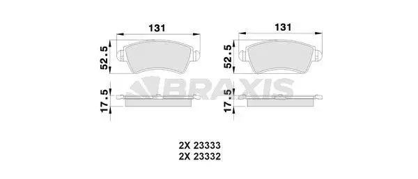 BRAXIS AB0024 Ön Fren Balatası resmi