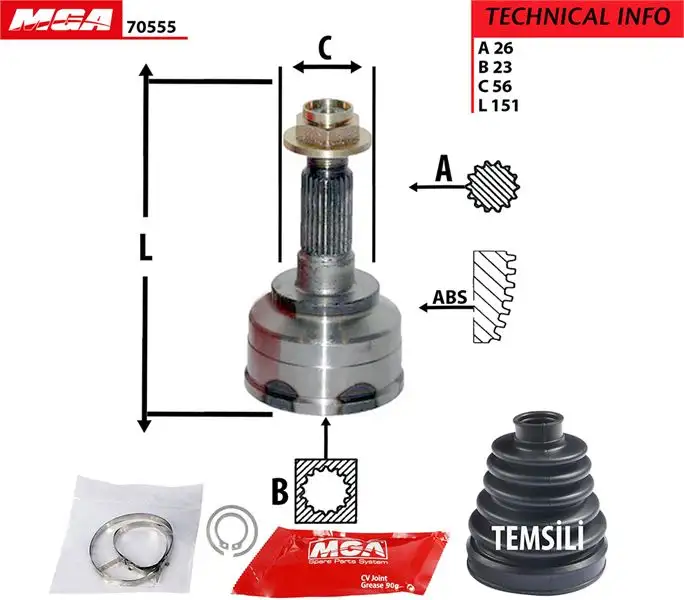 MGA 70555 Aks Kafası (Dış) 716028 resmi
