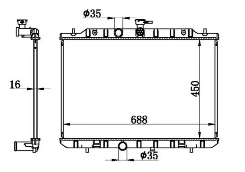 MGA 80651 Radyatör 21400JG000 resmi