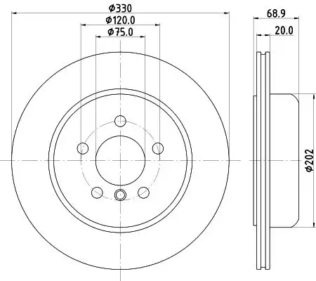 HELLA 8DD355132-851 Arka Fren Diski 34216793127 resmi