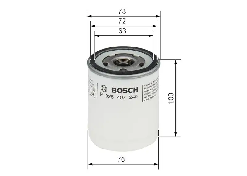 BOSCH F026407245 Yağ Filtresi GK2Q6714AA resmi