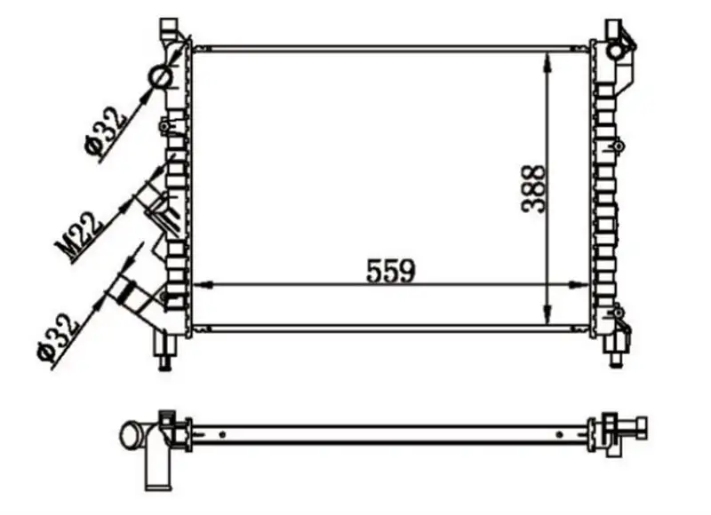 MGA 80125 Radyatör 7701038237 resmi