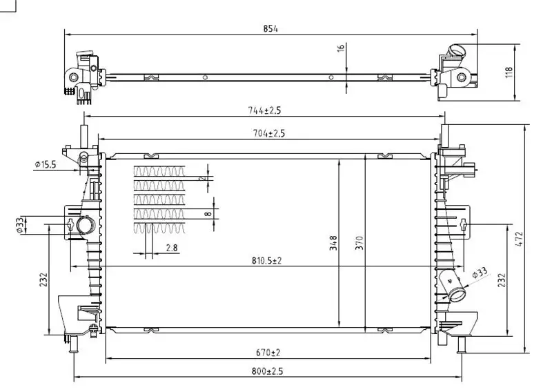 MGA 80488 Radyatör BV618005AD resmi