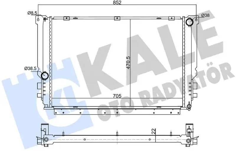 KALE 361590 Radyatör A21R23130101021 resmi