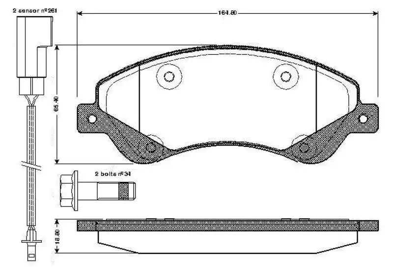 BOSCH 0986TB2952 Ön Fren Balatası resmi