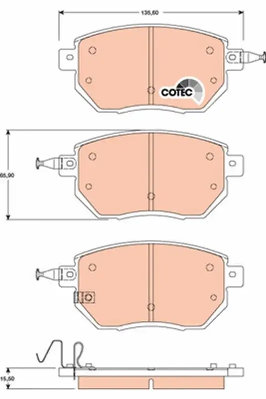 TRW GDB3416 Ön Fren Balatası resmi