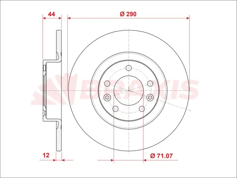 BRAXIS AE0811 Arka Fren Diski 4249G2 resmi