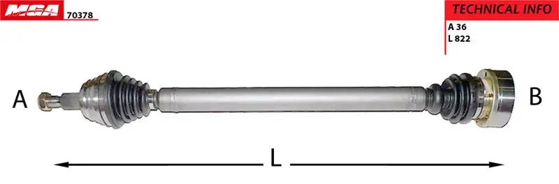 MGA 70378 Ön Aks (Sağ) 1J0407272 resmi