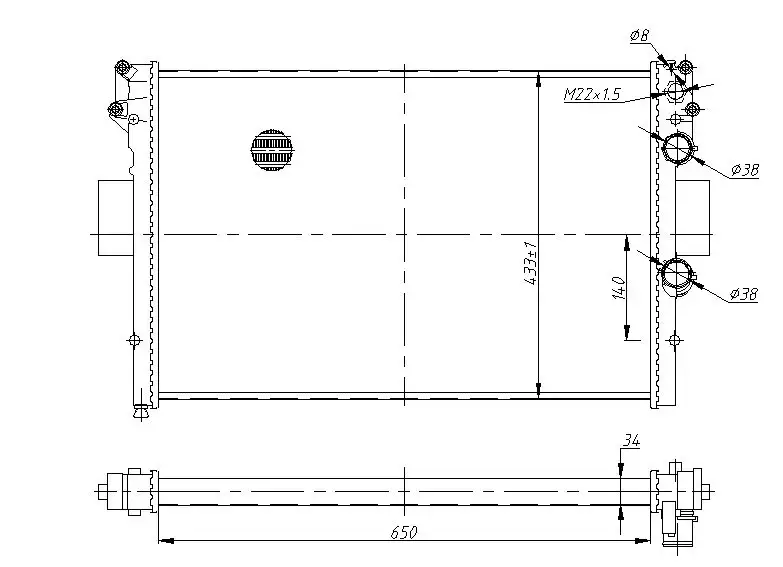 MGA 80754 Radyatör 504008108 resmi