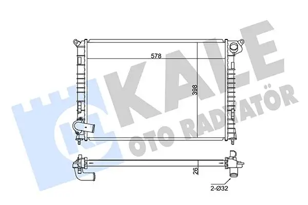 KALE 342030 Radyatör 17117570821 resmi