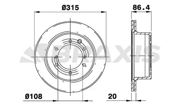 BRAXIS AD1037 Arka Fren Diski 52710H1000 resmi