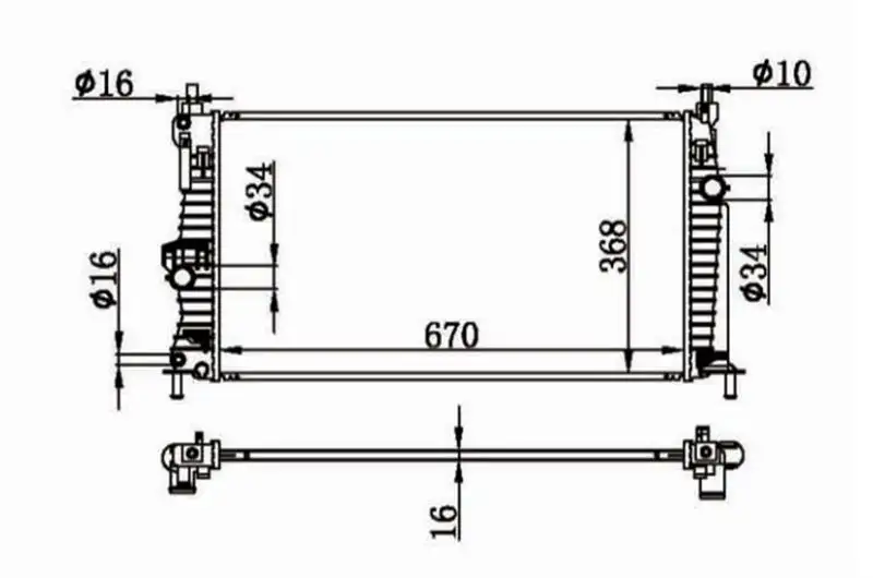 MGA 80541 Radyatör Z6811520YA resmi