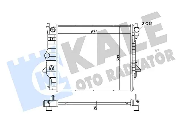 KALE 345945 Radyatör C2C36506 resmi