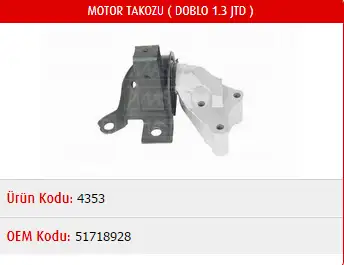 MASTER M4353 Motor Takozu 51718928 resmi